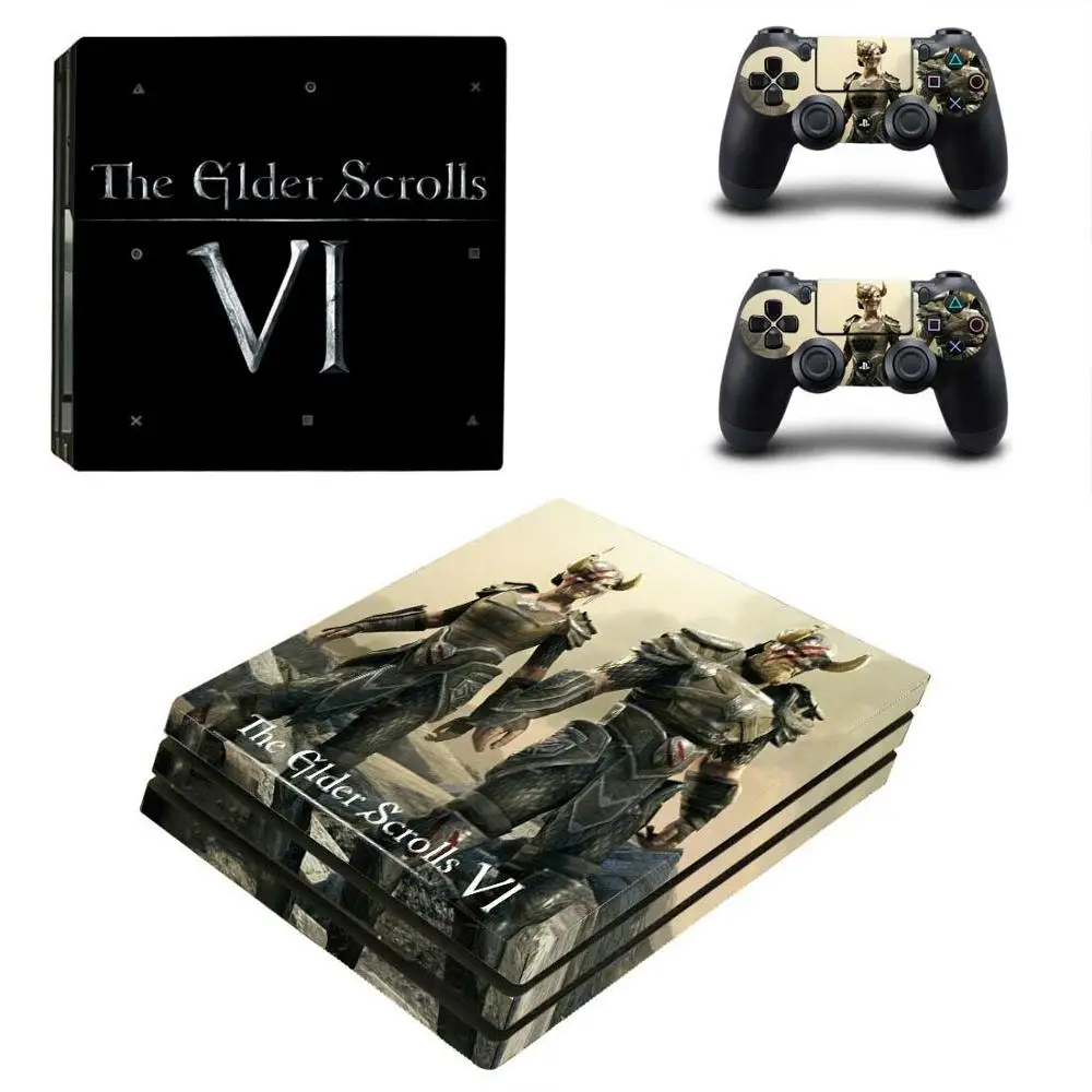 YSP4P-2455 The Elder Scrolls PS4 Pro стикер s PS 4 Play станция 4 Pro виниловые наклейки на кожу Pegatinas для playstation 4 Pro консоль и контроллер - Цвет: YSP4P-2455