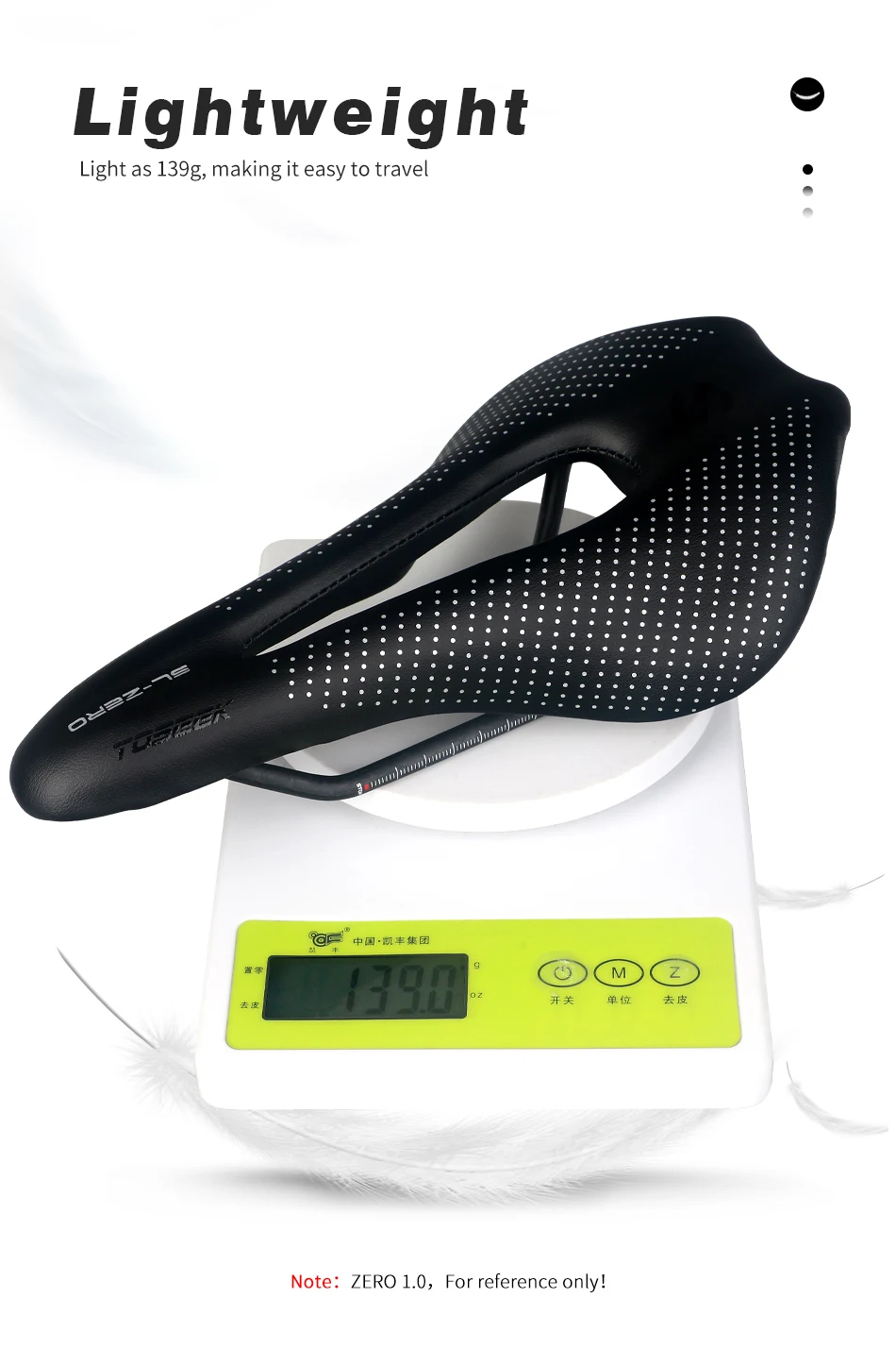 TOSEEK SL-ZERO Bicycle Carbon Saddle 7x7mm Carbon Bow Mountain Road Bike EVA Bicycle Seat 140g Ultralight Cycling Bicycle Parts