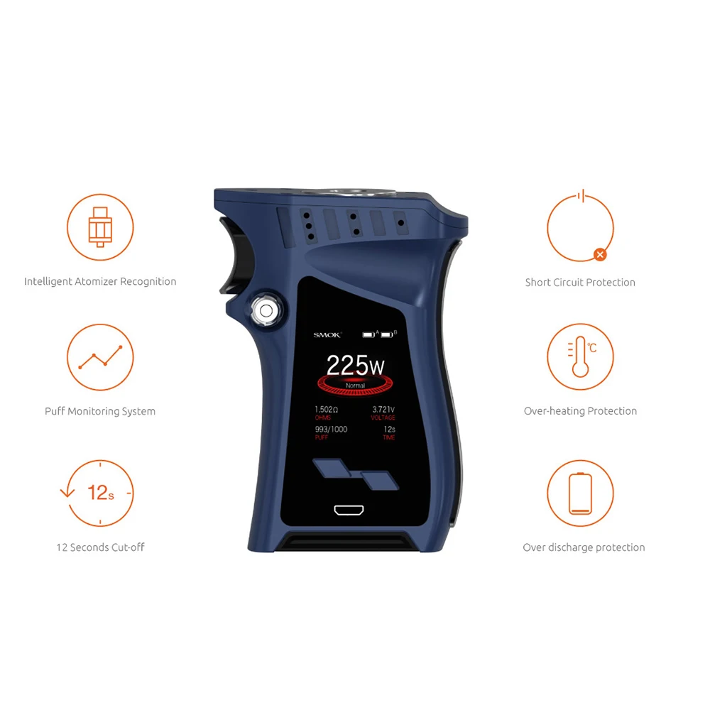 Оригинальный SMOK 225 Вт MAG KIT TC VW Mag Mod 8 мл TFV12 Prince распылитель электронная сигарета