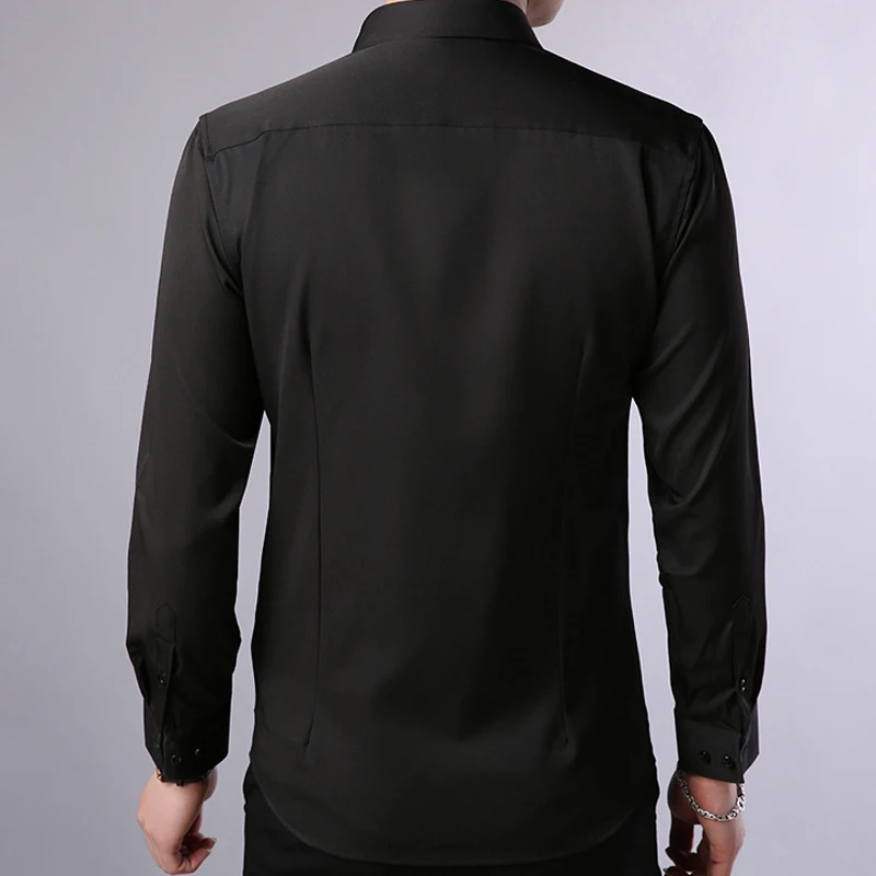Men Fashion Casual Long Sleeved Shirt Slim Fit Male Social Business Dress Shirt Brand Men Clothing Y1969