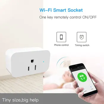 

Wireless Remote Wifi Plug Socket Switch Smart Power Plug Socket Standard for Security Alarm System US plug Wifi Smart Socket