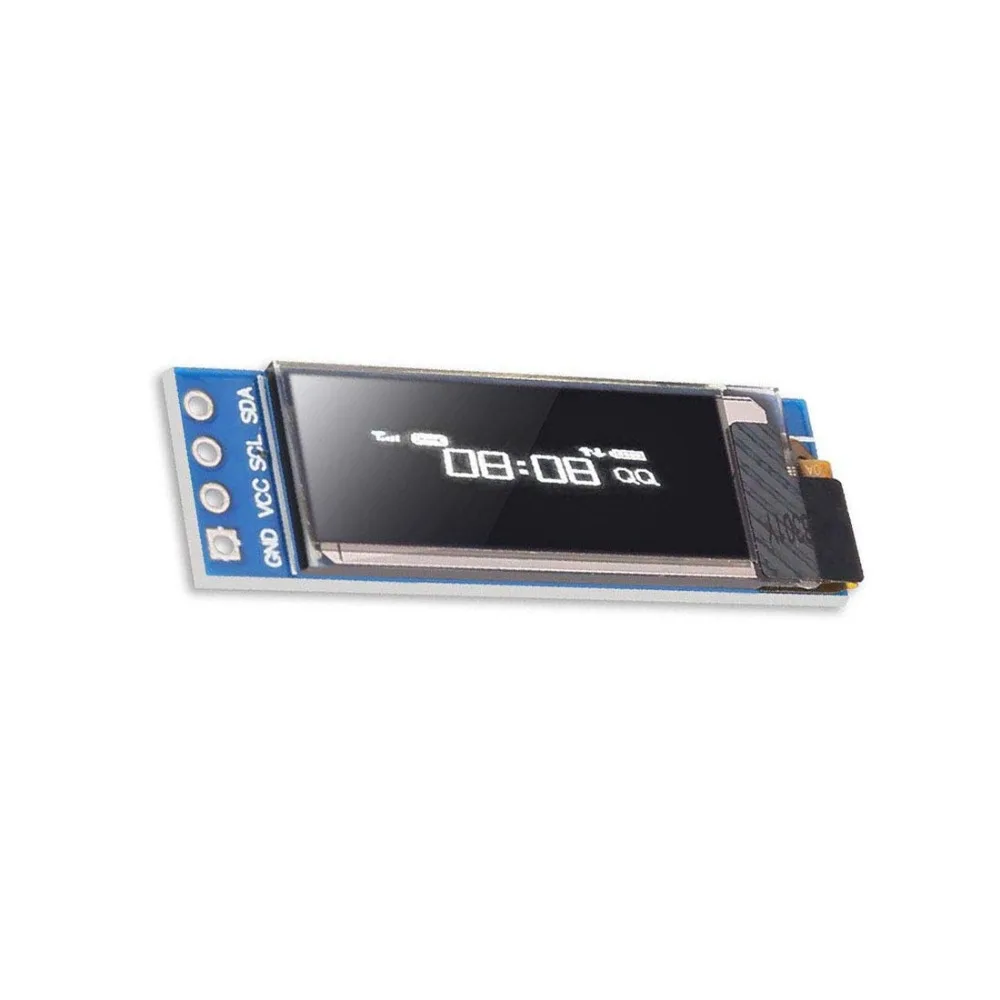 LCD Display IC DIY Module OLED SSD1306 for Anduino 128x32 I2C White Blue DC 5V 0.91 Inch 6Pin IIC for  Raspberry Pi SMT32 (1)