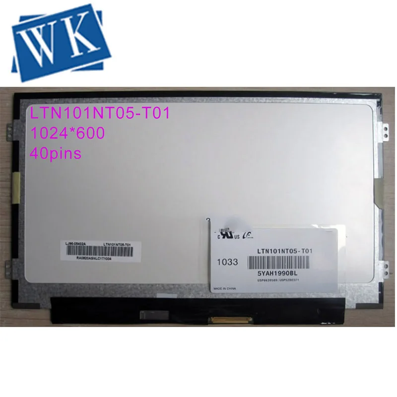 Cena Darmowa wysyłka LTN101NT05 T01 pasuje do LTN101NT08 B101AW02 V.0 B101AW06 V.0 V.1 N101L6 HSD101PFW4 1024X600 SLIM