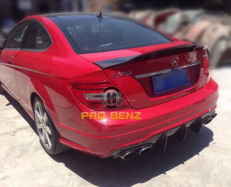 Подходит для Mercedes-Benz W204 C180 C200 C260 RENNTECH RT задний спойлер из углеродного волокна