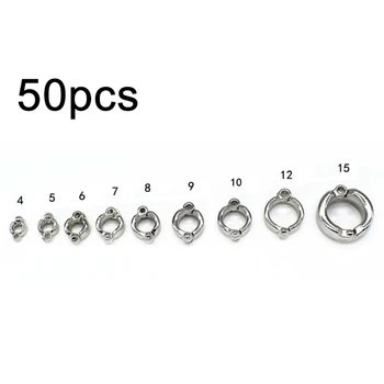 

50 Pcs Alloy Dove Bands Bird Foot Ring Species Identify Training Rings Pet Bird Label Sign for Pigeon Dove Chicks Small