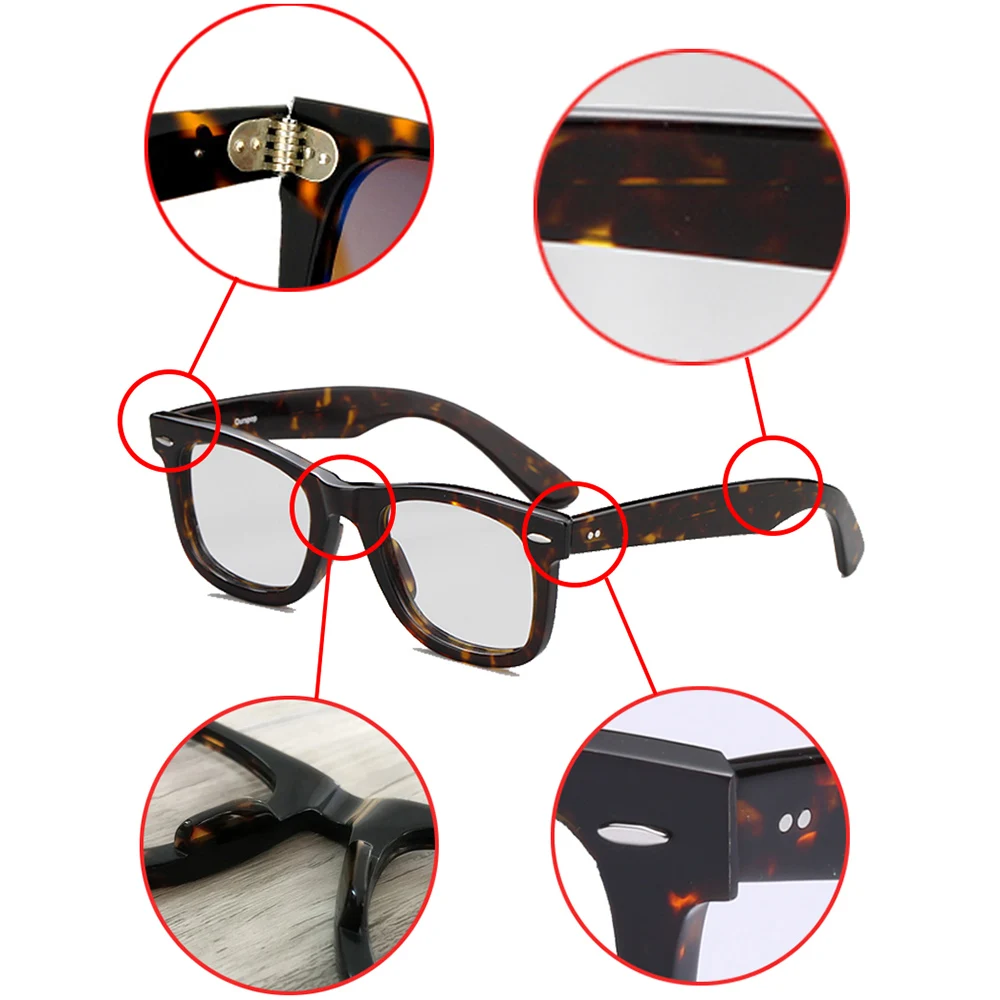 Najtaniej Acetate optyczne przezroczyste oprawy do okularów mężczyźni kobiety okulary fałszywe ramki okulary dekoracyjne krótkowzroczność przezroczyste soczewki optyczne recepty