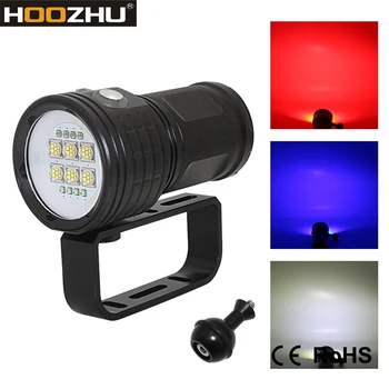 

Scuba Deep Underwater 50m diving photography video Lamp waterproof Tactical Diving Lamp with Blue/Red and white Light D006