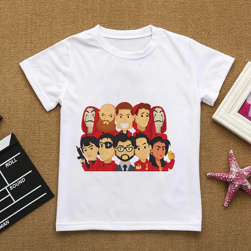 New Print On-line Tshirt Kids Characters Girls Boy T Shirts Cartoon Cute Design Round Neck Simple White Toddler Shirt | Детская одежда