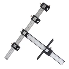 Drillpro abs gabinete ferragem gabarito perfurador localizador guia de broca carpintaria perfuração encavilhar buraco viu ferramentas régua