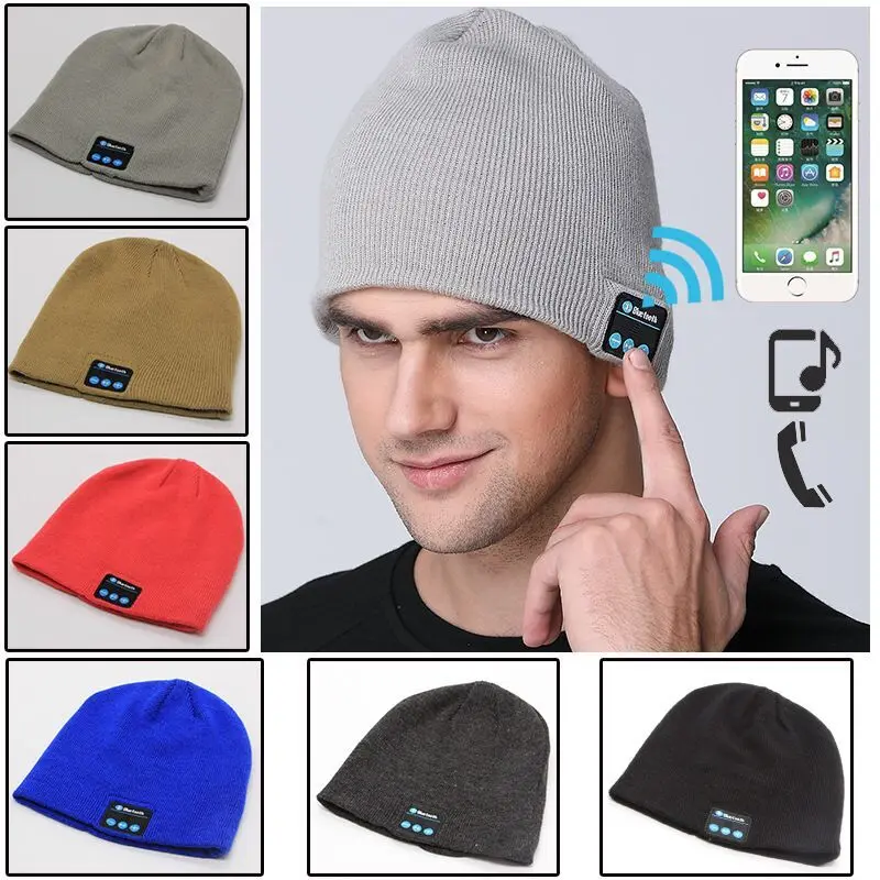 2020 шапка с Bluetooth вязаная capfor зимние Смарт повязка на голову повседневная обувь