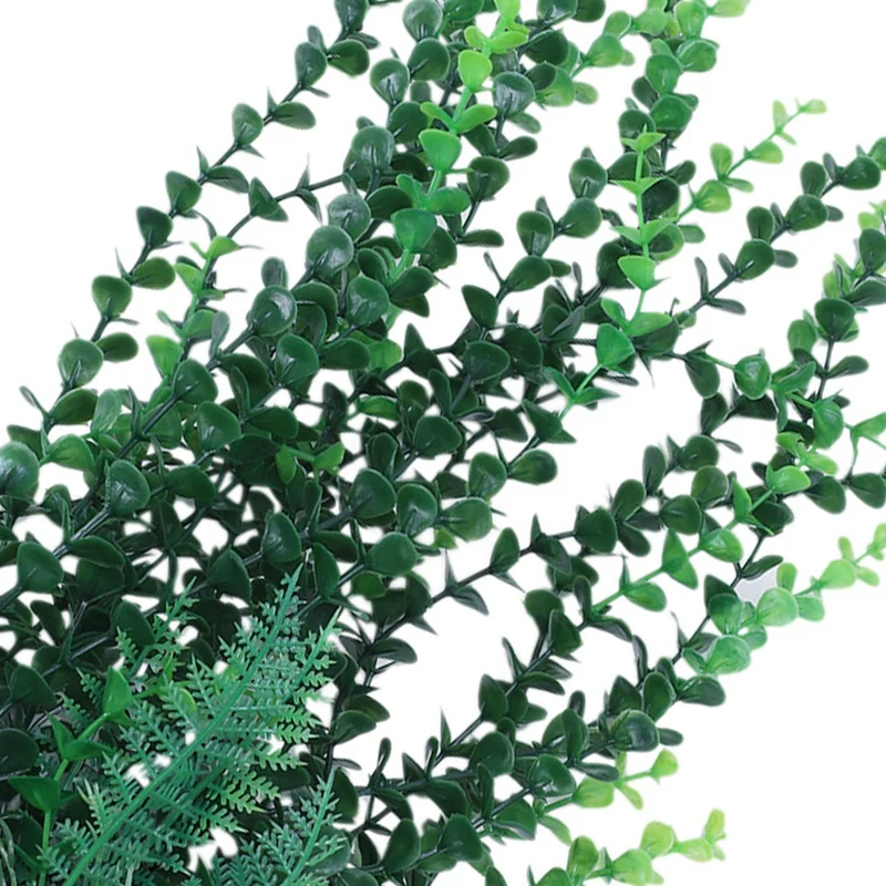 ABFU-40cm аквариума aquascaping зеленое искусственное растение с керамической основой