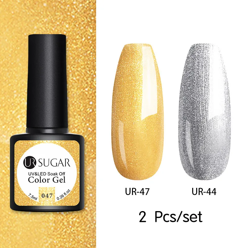 Ur Sugar 2/3 шт Блестящий Гель-лак для ногтей набор розовых блесток цвет Полупостоянный светодиодный Гель-лак впитывающийся УФ-гель покрытые лаком ногти - Цвет: 162920