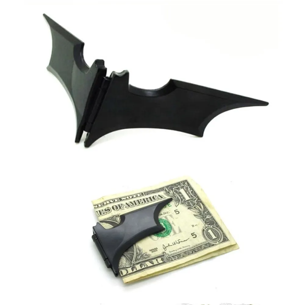Id Card Holder Fashion Men's Stainless Steel Batwing Bat Slim Id Card Folder Cash Money Clip Holder Magnetic Id Holder Wallet for Men Women