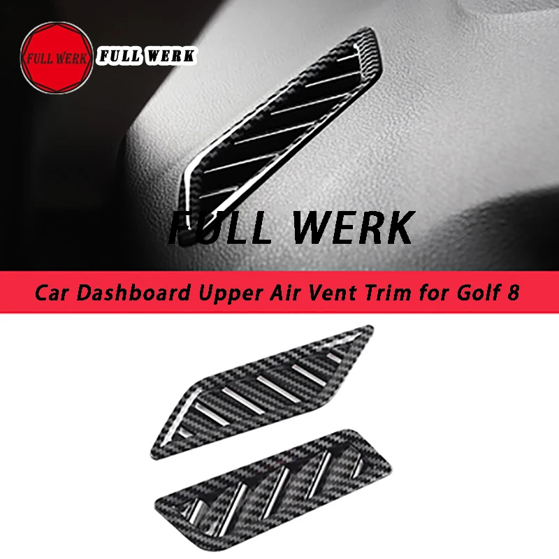 

1 Pair ABS Car Dashboard AC Upper Air Vent Trim Decoration Cover Sticker Frame for Golf 8 21 Interior Decor Accessories