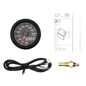 

Racing Car Oil Temp Gauge 7 Colorful Digital Display Meter 52mm 40-140℃