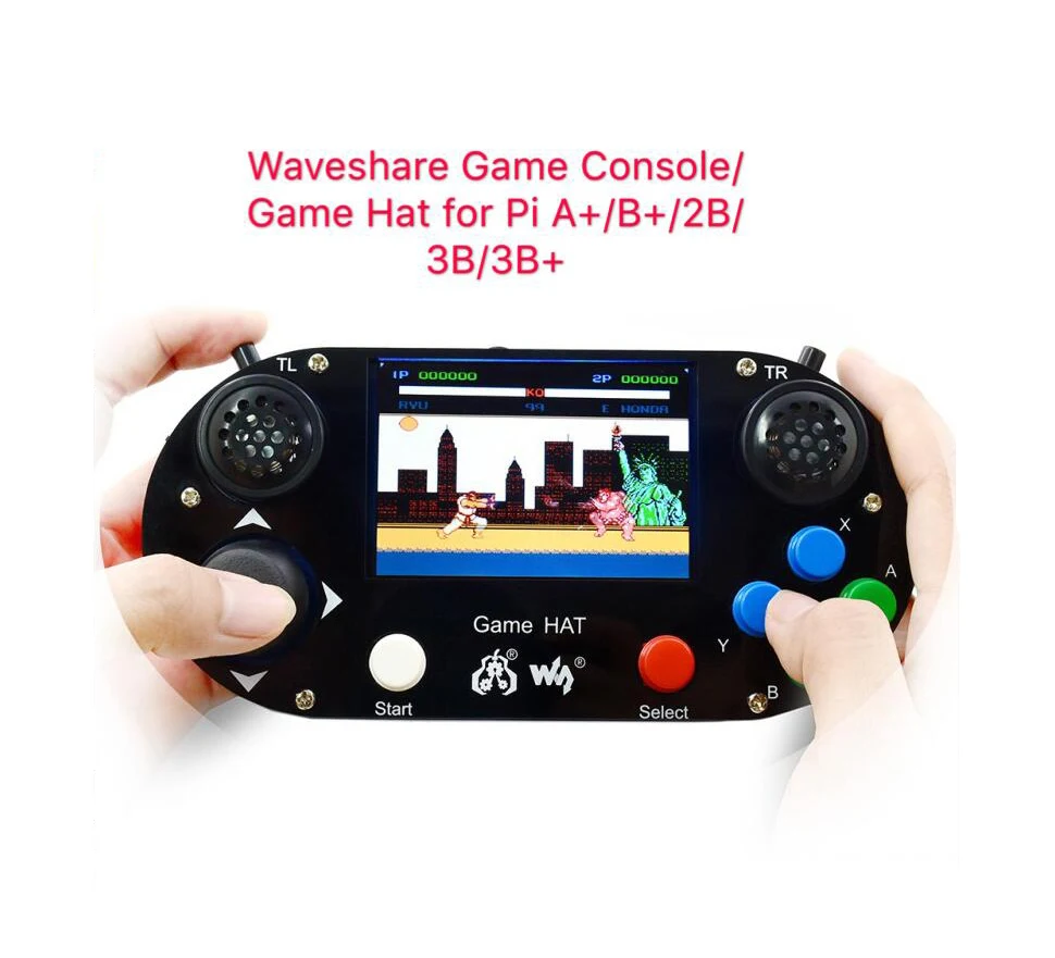 Игровая консоль AiSpark для Raspberry Pi A+/B+/2B/3B/3B+, 3,5 дюймовый ips экран, 480*320 пикселей. 60 кадров, встроенный динамик, разъем для наушников