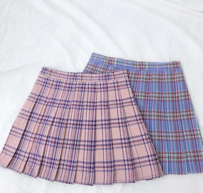 Женская плиссированная короткая юбка А силуэта розовая мини с высокой талией в