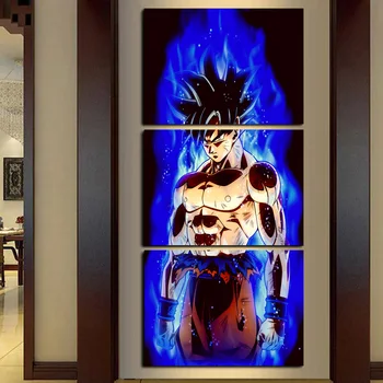 

Canvas HD Print Paintings Home Decor Living Room 3 Pieces Dragon Ball Animation Frame Wall Art Poster Modern Modular Pictures