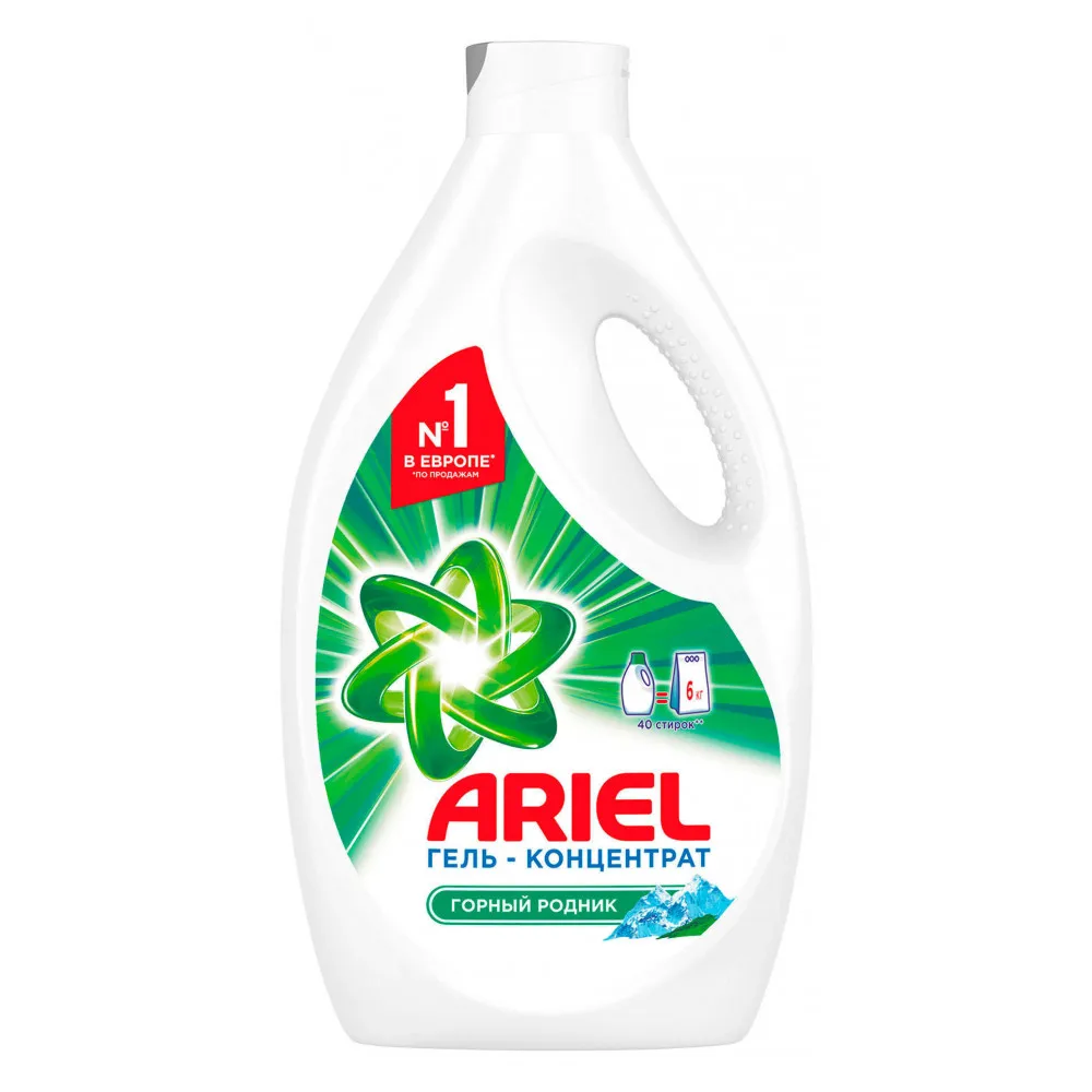Гель для стирки «Горный Родник» Ariel, 2.6 л
