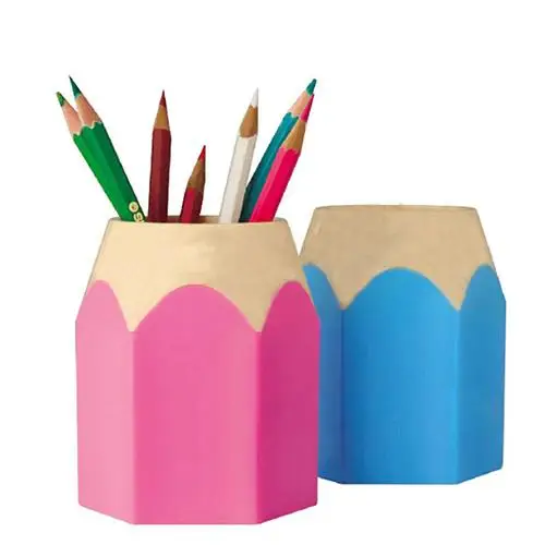 Creative Pen Vase Pencil Pot Makeup Brush Holder Stationery Desk Tidy Container Office Supplies BTZ1