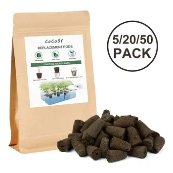 

5/20/50 Pack Seed Starter Sponge Pods Replacements Root Growth Sponge Plugs for Hydroponic Indoor Garden Seed Starting Sprouting