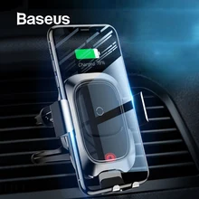 Baseus 10W Wireless Car Charger Phone Holder For iPhone XR Samsung Note 9 S9 Smart Sensor Wireless Car Phone Charger Holder
