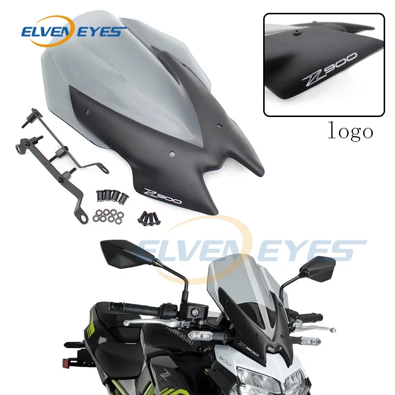 Ветровое стекло для Kawasaki Z900 Z 900 2020 дымчато-ветровое высокого качества дефлектор