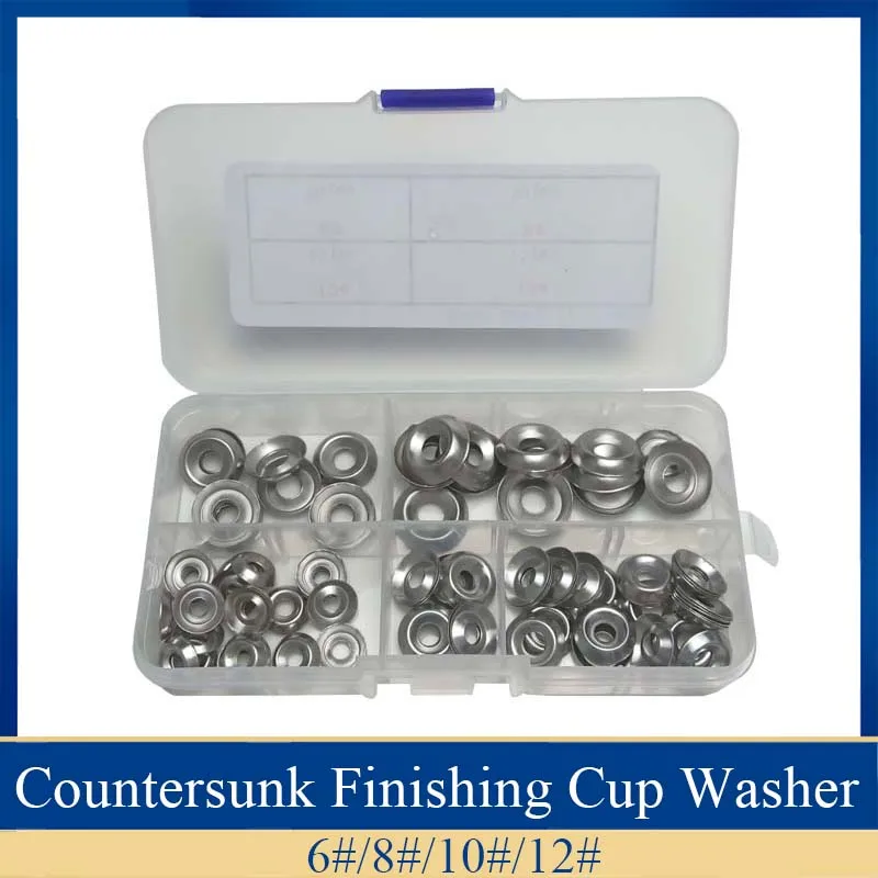 Details about   200pcs Cup Washers Countersunk Screw Finishing Gaske 304 Stainless Steel For 