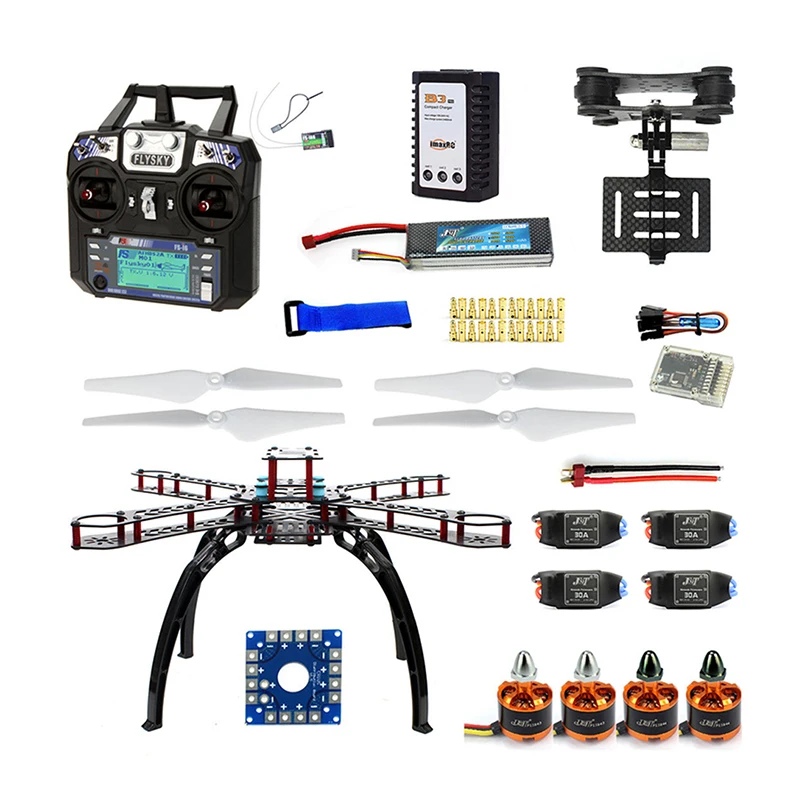 Полный комплект DIY RC Drone Quadrocopter X4M380L рамка Комплект QQ Super Flight Control Flysky трансмиттер RX