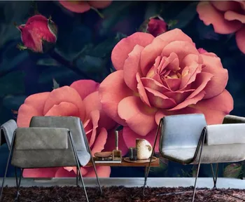 

CJSIR Custom Wallpaper Is Beautiful Hand-painted Rose TV Background Wall Living Room Bedroom Background Murals 3d Wallpaper