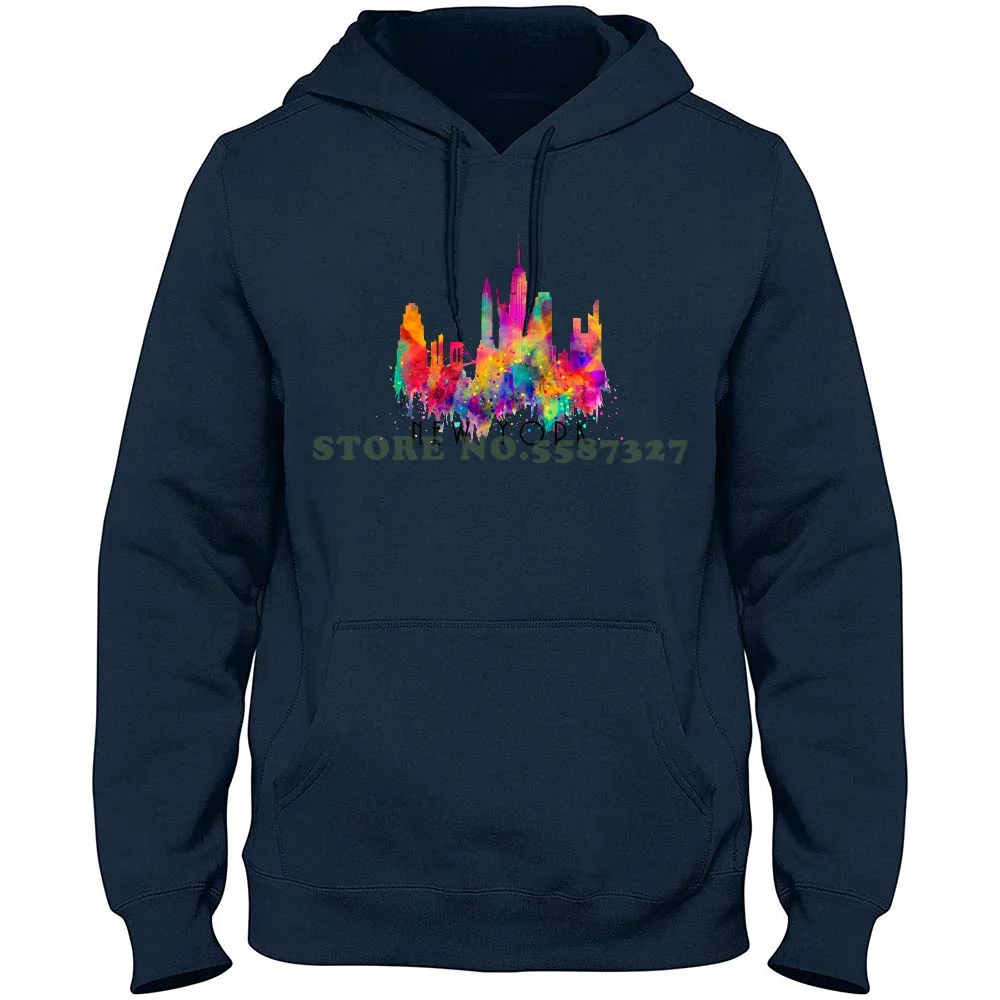 

New York Hoodies Sweatshirt For Men Women City Cityscape Skyline Silhouette Downtown New York New York City New York Travel New