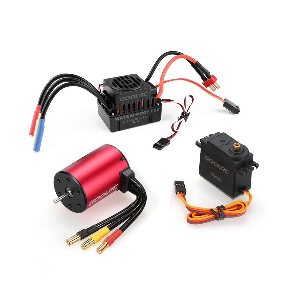 GoolRC S3650 3900KV бесщеточный двигатель S-60A ESC с 6,0 кг металлическим редуктором сервопривод обновленный бесщеточный комбо набор для 1/10 RC автомобилей грузовиков