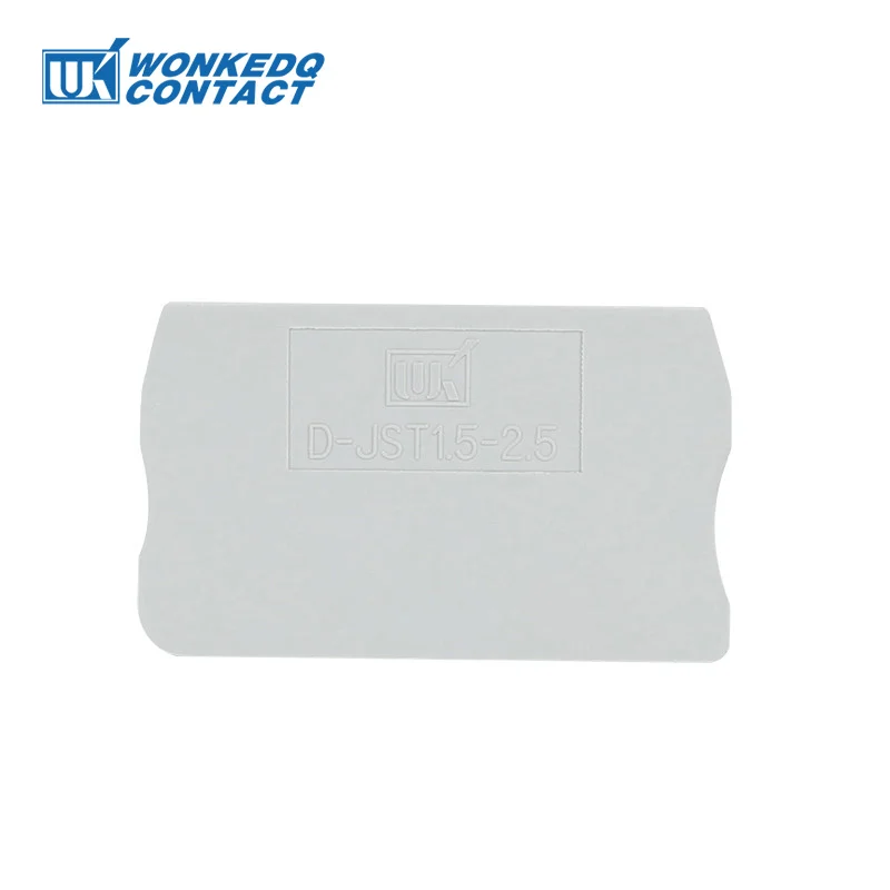 Wire Connectors Din Rail Terminal Block D-ST1.5-2.5 End Barrier Plate For PT2.5/ST1.5/ST2.5 Wire Connector Din Rail PT 2.5 End Cover 1Pc