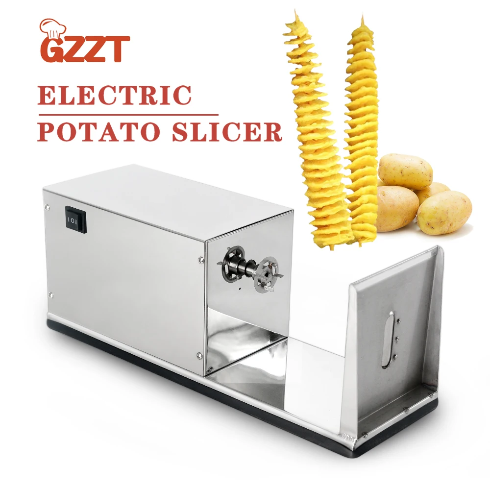 GZZT Cyclone Potato Chip Machine Tornado Potato Machine French Fries Cutting Machine Easy to Operate 110V 220V Fast Shipping New dual ethernet port fast ethernet controller ax88783 chip 88783 lqfp support hp auto mdix 1pcs