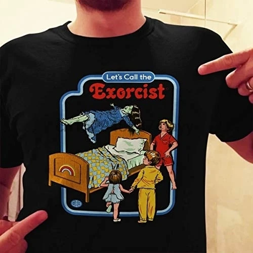 Модная забавная мультяшная футболка с надписью Let's Call The Exorcist для мужчин