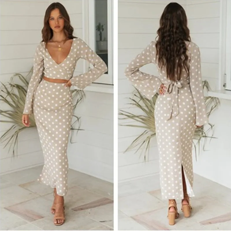 two piece midi skirt set