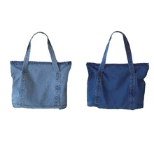 6 шт./партия, женская сумка для покупок, простая женская сумка с большой вместительностью, Корейская однотонная Повседневная сумка на молнии