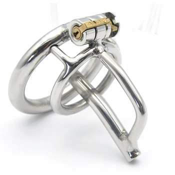 CHASTE BIRD New 304 Stainless Steel Male Chastity Device Cock Cage Belt with Stealth lock Ring Penis Ring Metal Tube A279 5