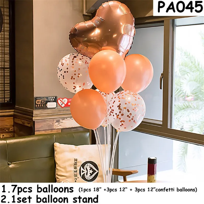 Креативные пластиковые воздушные шары вечерние с подставкой держатель украшения для дня рождения Дети Взрослые воздушные шары на день рождения Свадебный шар Декор - Цвет: 045