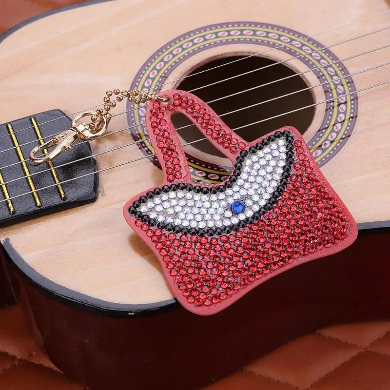 4 шт DIY полная дрель специальная форма алмазная картина брелок Вышивка крестом женская сумка брелок кулон ювелирный брелок для ключей подарки
