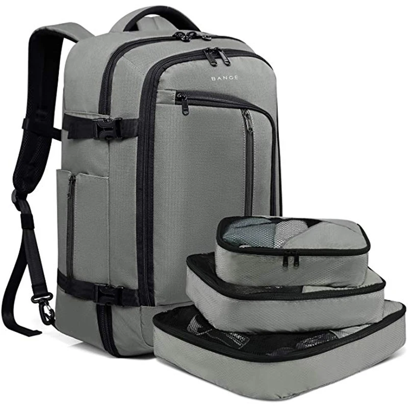 Рюкзак для путешествий, 45L FAA Flight Approved Weekender сумка рюкзак для переноски зеленый рюкзак с 3 кубиками - Цвет: BG1916green