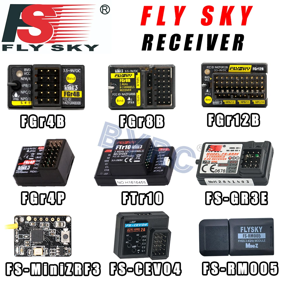 Receptor RC 2.4G 3CH Con Tecnología AFHDS – Compatible Con FS-GT2, GT2B, GT3B, GT3C Y FZ-IT4S, Para Coches Y Barcos