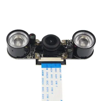 

For Raspberry Pi 4 Model B/3B+/3B/2B 5 megapixel fisheye wide-angle night vision camera + light sensor 130 degrees