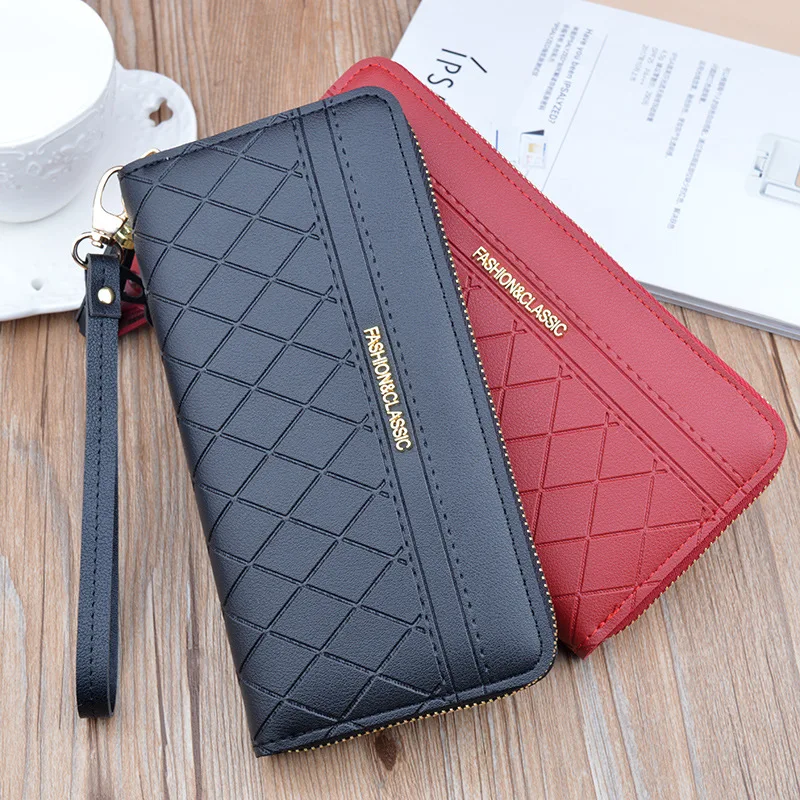 

Fashion LongPlaid Tassel Wallets Pu Leather Women Wallet For Woman Wallet Purse Clutch Credit Card Holder Women's Wallet