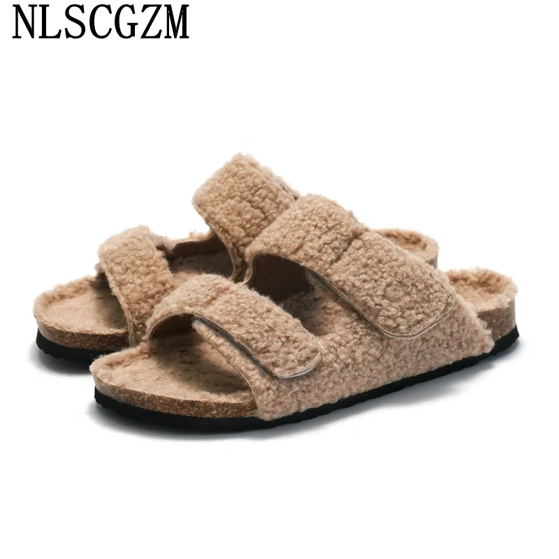 

Fluffy Slippers for Woman 2024 Female Shoes Fur Winter Slippers Women Ladies Slippers Flats Shoes Women Chaussure Femme Zapatos