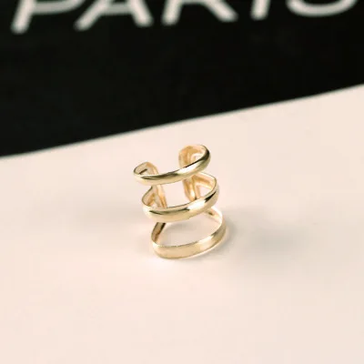 Ear Clip Earrings Hollow U Shaped Non Pierced Ear Bone Invisible Unisex Jewelry Leaf Wrap