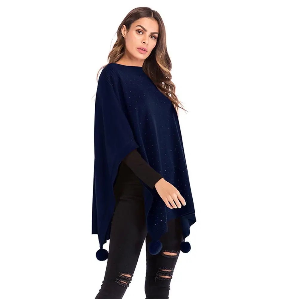 Studyset Fashion Shawl Drill Ball Bat Cape Shirts Shawl Sweater Pullover adult printing broken flowers soft and comfortable