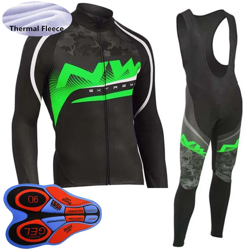 Ropa ciclismo зимняя велосипедная одежда с длинными рукавами теплая флисовая велосипедная форма для мужчин профессиональная команда теплые велосипедные Джерси комбинезон Y092408