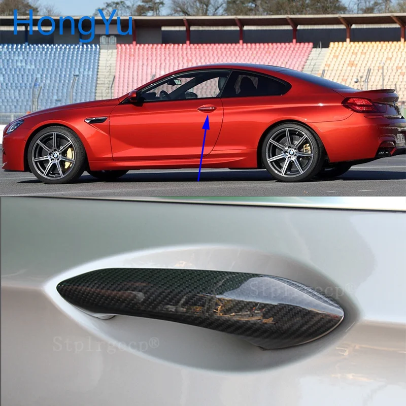 Для BMW углеродное волокно Авто ручка дверной ручки наружная отделка Чехлы для M6 F06