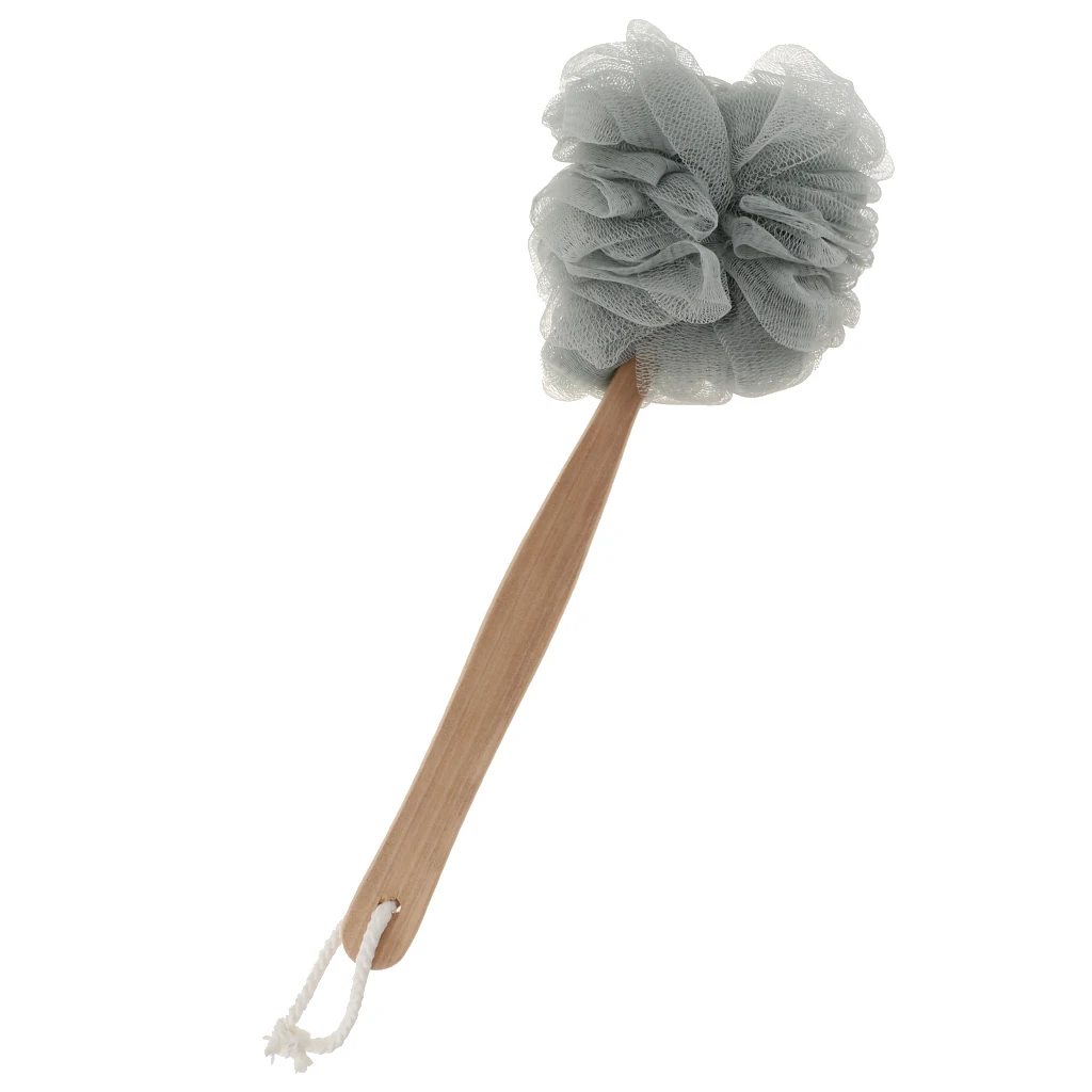 2Pcs Long Handle Bath Sponge, Exfoliating Bath & Shower Brush, Back Scrubber for Skin Gentle Massage for Elderly Women Men